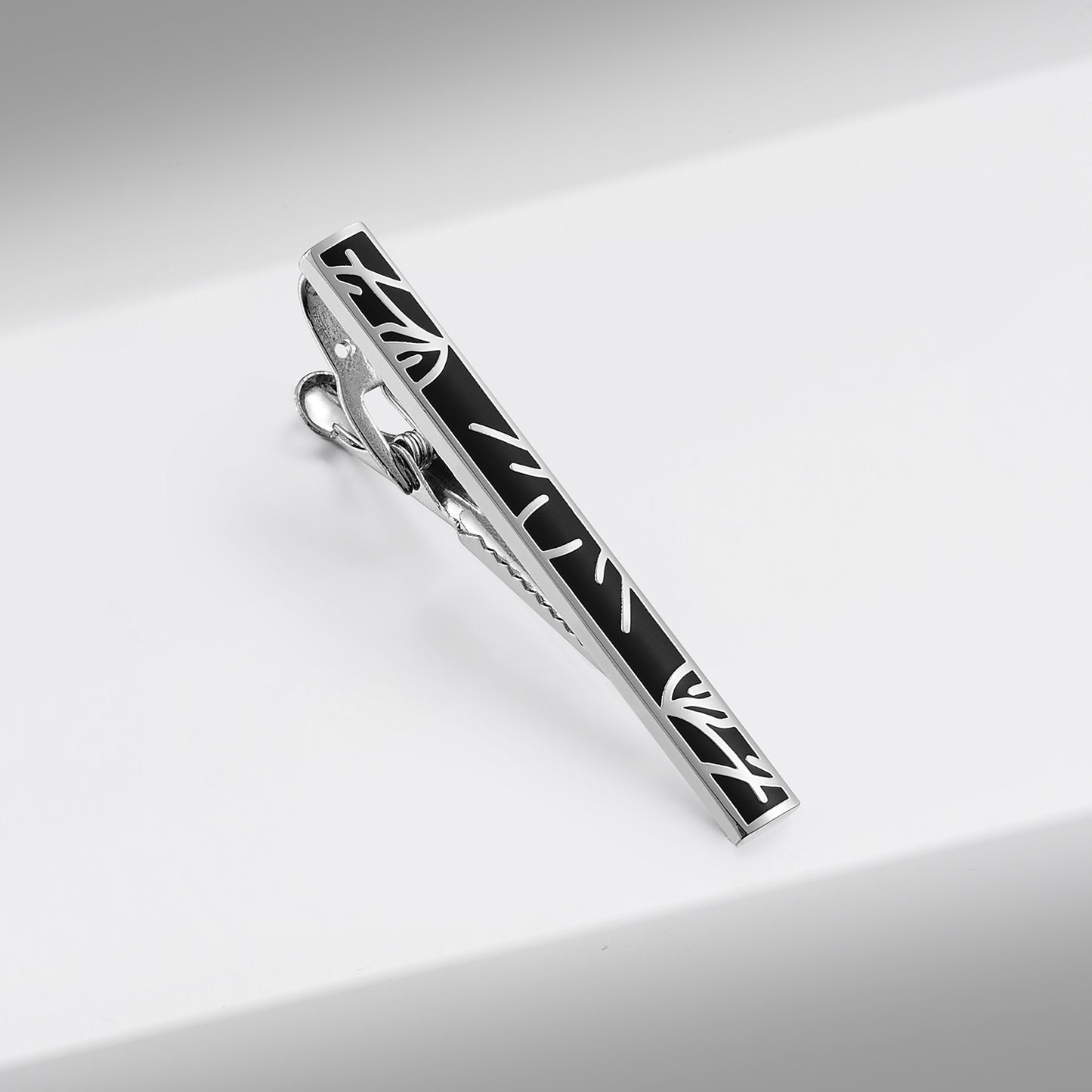 UJOY Skinny Tie Clips Black Necktie Shirts Bar Pins Box Packed Gift for Men