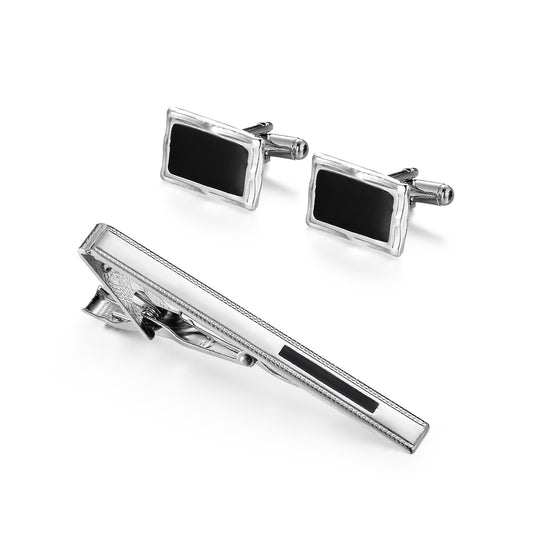 UJOY Cufflinks and Studs Set Blanks Shirt Tuxedo Buttons Packed in Cufflink Box for Men