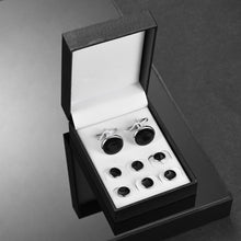 Cargar imagen en el visor de la galería, UJOY Cufflinks and Studs Set Blanks Shirt Tuxedo Buttons Packed in Cufflink Box for Men