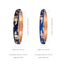 Cargar imagen en el visor de la galería, UJOY Designer Set of Indian Style Cloisonne Bracelets Openable Cuff Enameled Bangles Set Jewelry Gift for Women