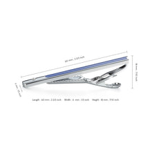 Load image into Gallery viewer, UJOY Blue Color Skinny Tie Clips Necktie Shirts Bar Pins Box Packed for Men