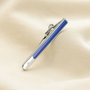 UJOY Blue Color Skinny Tie Clips Necktie Shirts Bar Pins Box Packed for Men