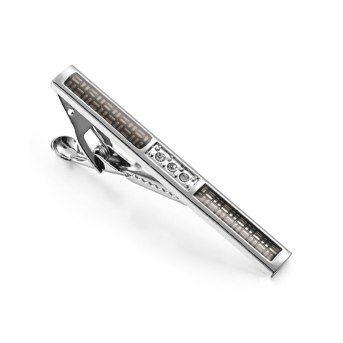 UJOY Skinny Tie Clips Silver Necktie Shirts Bar Pins Box Packed Gift for Men