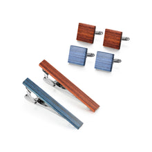 Load image into Gallery viewer, UJOY Cufflinks and Studs Set Blanks Colorful Shirt Tuxedo Buttons Packed in Cufflink Box for Men