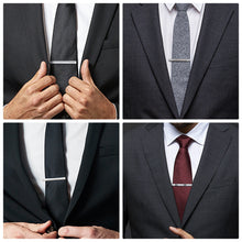Cargar imagen en el visor de la galería, UJOY Tie Clips for Men, 8 Pcs Tie Bars Pinch Clip Colorful Set 2.3 Inches Business Shirt Necktie Parts