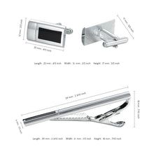 Load image into Gallery viewer, UJOY Cufflinks and Studs Set Blanks Shirt Tuxedo Buttons Packed in Cufflink Box for Men