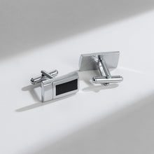 Load image into Gallery viewer, UJOY Cufflinks and Studs Set Blanks Shirt Tuxedo Buttons Packed in Cufflink Box for Men