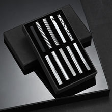 Cargar imagen en el visor de la galería, UJOY Tie Clips for Men, 10 Pcs Tie Bars Pinch Clip Set Silver 2.3 Inches Business Shirt Necktie Parts