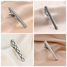 Cargar imagen en el visor de la galería, UJOY Tie Clips for Men, 10 Pcs Tie Bars Pinch Clip Set Silver 2.3 Inches Business Shirt Necktie Parts