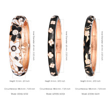 Load image into Gallery viewer, UJOY Womens Multi-Styles Set of Cloisonne Bracelets Gold Plated Flower Hollowed Enameled Hinged Cuff Bangles