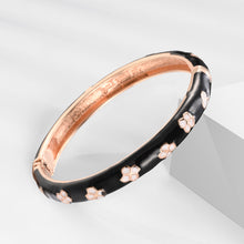 Load image into Gallery viewer, UJOY Womens Multi-Styles Set of Cloisonne Bracelets Gold Plated Flower Hollowed Enameled Hinged Cuff Bangles