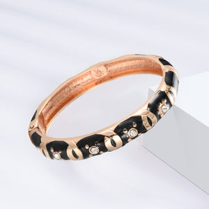 UJOY Set of Fashion Cloisonne Bracelets Gold Plated Butterfly Filigree Enameled Womens Gifts Bangles