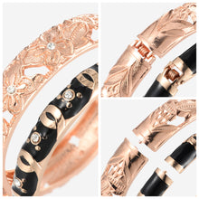 Cargar imagen en el visor de la galería, UJOY Set of Fashion Cloisonne Bracelets Gold Plated Butterfly Filigree Enameled Womens Gifts Bangles
