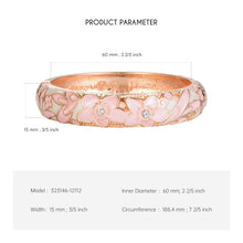 Cargar imagen en el visor de la galería, UJOY Bracelet Cloisonne Jewelry Fashion Opening Hinged Bangles Crafted Enamel Flower