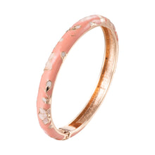 Cargar imagen en el visor de la galería, UJOY Colors Handcraft Jewelry Cloisonne Bracelet Enamel Colorful Flower Spring Hinged Women Bangles