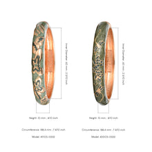 Cargar imagen en el visor de la galería, UJOY Handcrafted Cloisonne Bangle Bracelets Golden Dragonfly Enamel Metal Handcuff Jewelry Set Box Gift for Women