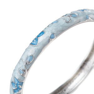 UJOY Colors Handcraft Jewelry Cloisonne Bracelet Enamel Colorful Flower Spring Hinged Women Bangles