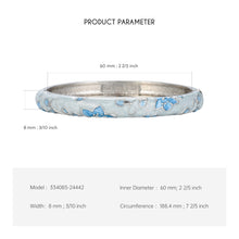 Cargar imagen en el visor de la galería, UJOY Colors Handcraft Jewelry Cloisonne Bracelet Enamel Colorful Flower Spring Hinged Women Bangles