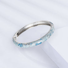 Cargar imagen en el visor de la galería, UJOY Colors Handcraft Jewelry Cloisonne Bracelet Enamel Colorful Flower Spring Hinged Women Bangles
