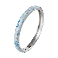 Cargar imagen en el visor de la galería, UJOY Colors Handcraft Jewelry Cloisonne Bracelet Enamel Colorful Flower Spring Hinged Women Bangles