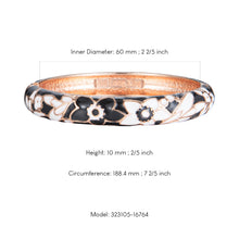 Load image into Gallery viewer, UJOY Colors Handcraft Jewelry Cloisonne Bracelet Enamel Flowers Spring Hinged Womens Bangles