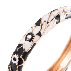 UJOY Colors Handcraft Jewelry Cloisonne Bracelet Enamel Flowers Spring Hinged Womens Bangles