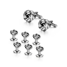 Cargar imagen en el visor de la galería, UJOY Cufflinks and Studs Set Blanks Shirt Tuxedo Buttons Packed in Cufflink Box for Men