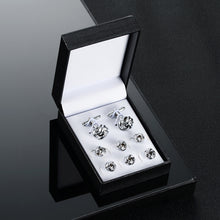 Cargar imagen en el visor de la galería, UJOY Cufflinks and Studs Set Blanks Shirt Tuxedo Buttons Packed in Cufflink Box for Men