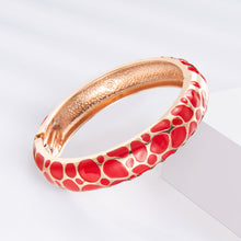 Load image into Gallery viewer, UJOY Colorful Cloisonne Bracelet Jewelry Enamel Handcraft Gold Spring Hinge