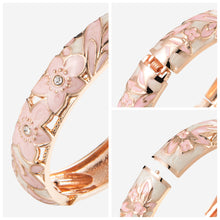 Cargar imagen en el visor de la galería, UJOY Bracelet Cloisonne Jewelry Fashion Opening Hinged Bangles Crafted Enamel Flower