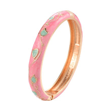 Load image into Gallery viewer, UJOY Vintage Bracelet Cloisonne Women Girls Hinged Bangles Enameled Flowers Bracelets