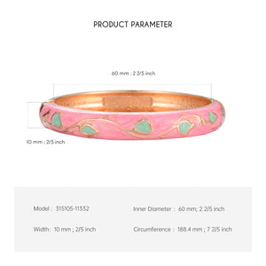 UJOY Vintage Bracelet Cloisonne Women Girls Hinged Bangles Enameled Flowers Bracelets