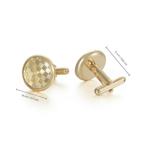 UJOY Mens Mother of Pearl Cufflinks and Studs Tuxedo Bottons Set Presentation Box Business Dress Parts for Wedding Party
