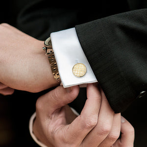 UJOY Mens Mother of Pearl Cufflinks and Studs Tuxedo Bottons Set Presentation Box Business Dress Parts for Wedding Party