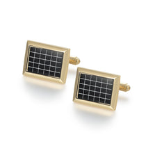 Load image into Gallery viewer, UJOY Men&#39;s Jewelry Cufflinks Black in Gold for Tuxedo Shirts for Weddings, Business, Dinner