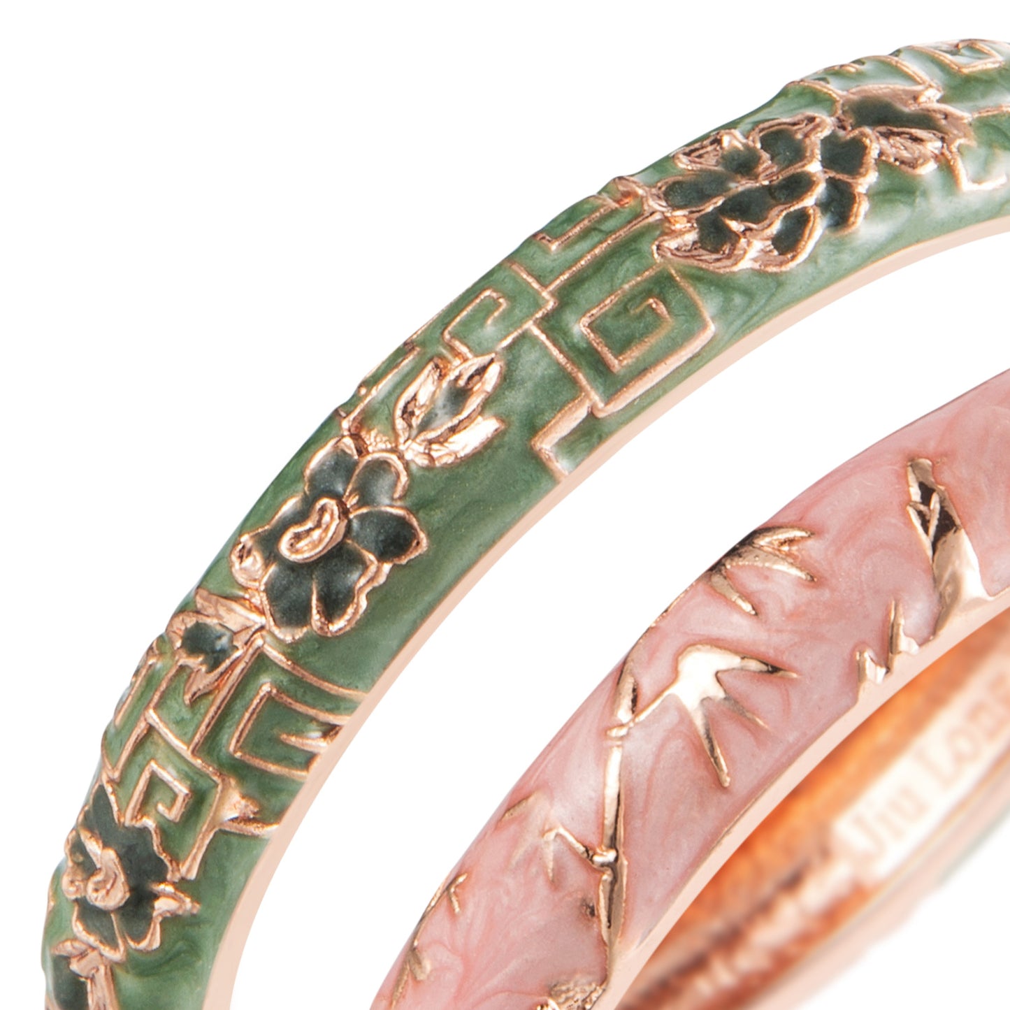 UJOY Set of Cloisonne BraceletsOpenable Hinge Gold Cuff Enamel Bangle Jewelry Gift for Women
