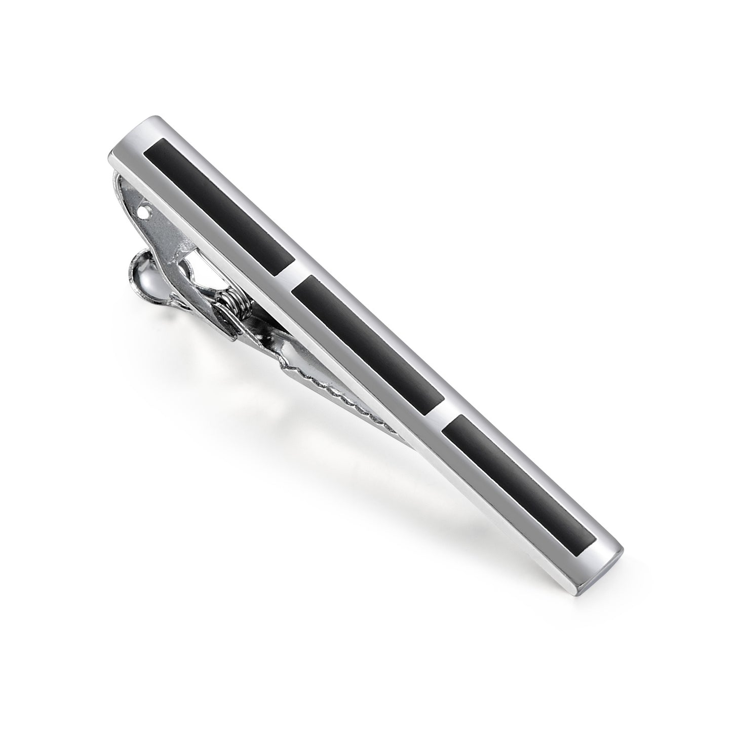 UJOY Skinny Tie Clips Silver Necktie Shirts Bar Pins Box Packed Gift for Men