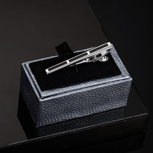 UJOY Skinny Tie Clips Silver Necktie Shirts Bar Pins Box Packed Gift for Men