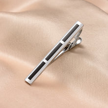 Cargar imagen en el visor de la galería, UJOY Skinny Tie Clips Silver Necktie Shirts Bar Pins Box Packed Gift for Men