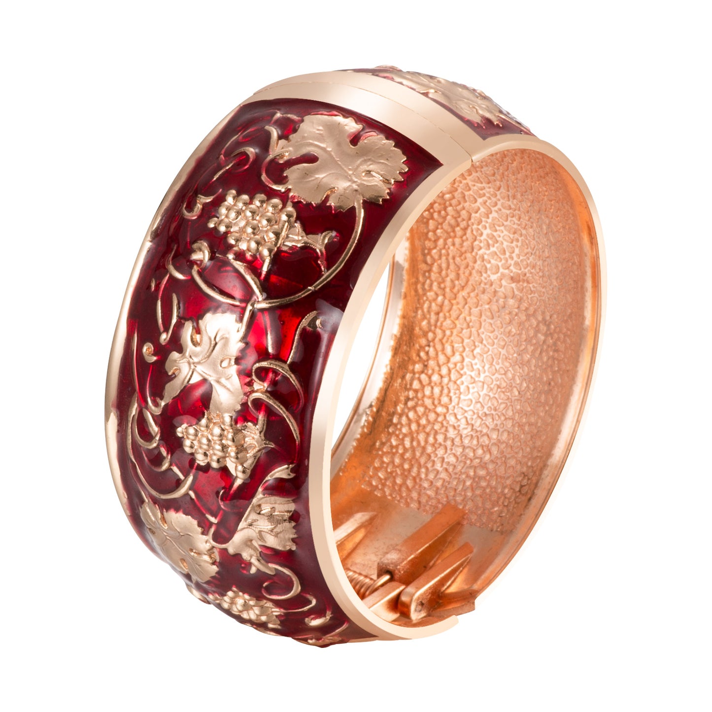 UJOY Hand-Painted Bangle High Polish Alloy Wide Large Bracelet Jewelry for Women