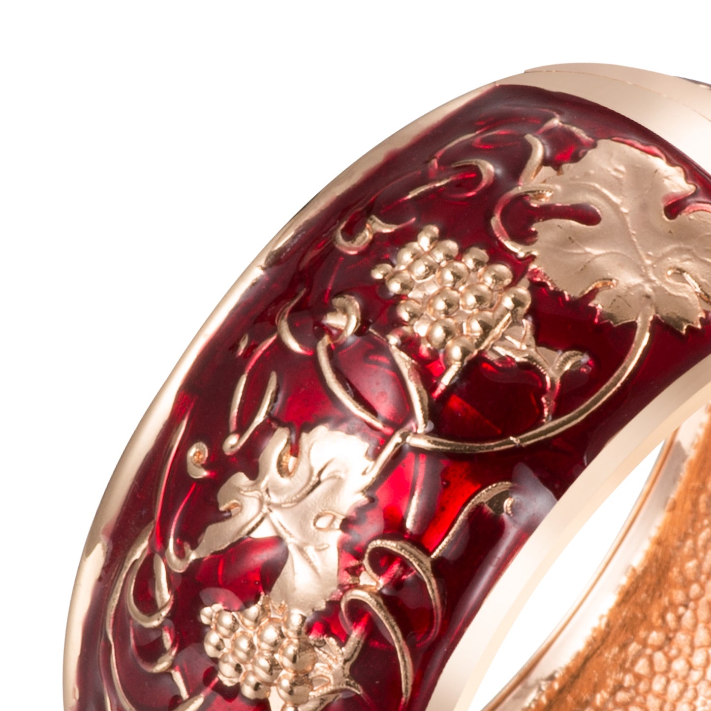 UJOY Hand-Painted Bangle High Polish Alloy Wide Large Bracelet Jewelry for Women