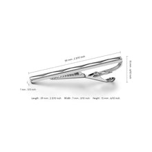 Load image into Gallery viewer, UJOY Silver Line Printed Skinny Tie Clips Necktie Shirts Bar Pins Box Packed Gift for Men