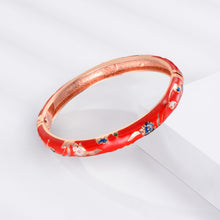 Cargar imagen en el visor de la galería, UJOY Designer Set of Indian Style Cloisonne Bracelets Openable Cuff Enameled Bangles Set Jewelry Gift for Women and Girls