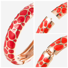 Load image into Gallery viewer, UJOY Colorful Cloisonne Bracelet Jewelry Enamel Handcraft Gold Spring Hinge