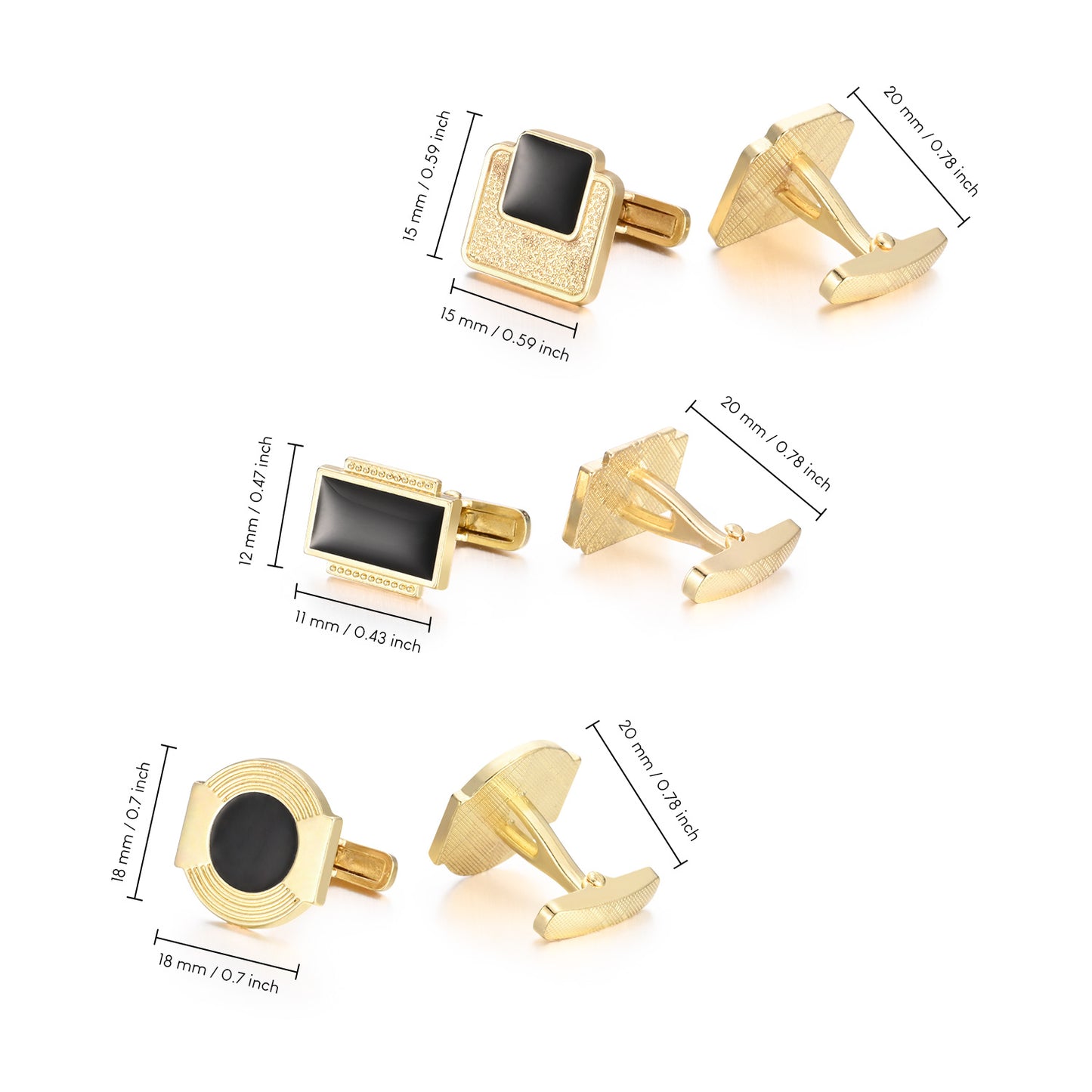 UJOY Cufflinks Shirts Set Business Parts Necktie Pins Bars Cuff Links Box for Men