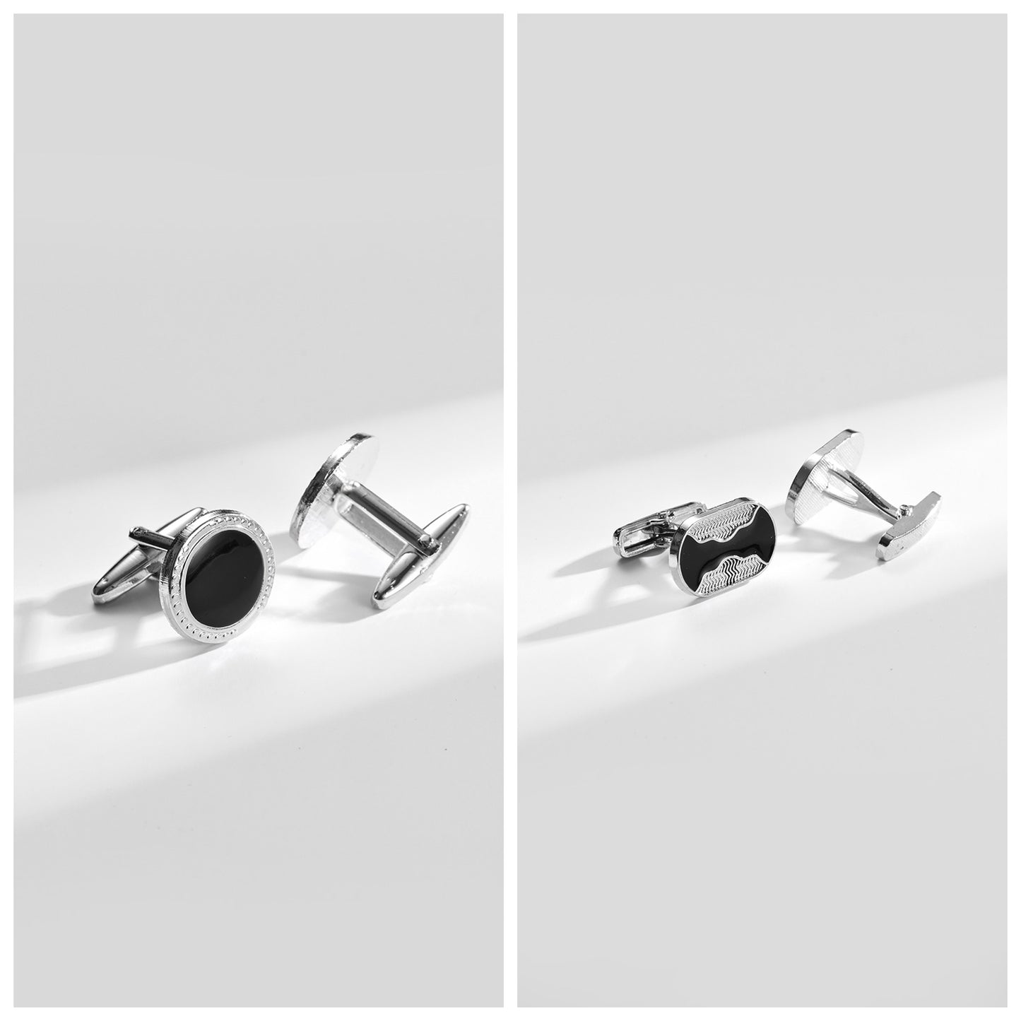 UJOY Cufflinks Shirts Set Business Parts Necktie Pins Bars Cuff Links Box for Men