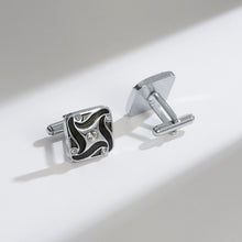 Load image into Gallery viewer, UJOY Cufflinks and Studs Set Blanks Round 4 Colors Shirt Tuxedo Buttons Packed in Cufflink Box for Men