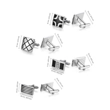 Load image into Gallery viewer, UJOY Tie Clip Shirts Cufflinks Combo Set Business Parts Necktie Pins Bars Cuff Links Box for Men