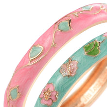 Load image into Gallery viewer, UJOY Designer Indian Style Cloisonne Set of Bracelets Openable Cuff Gift for Women
