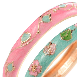 UJOY Designer Indian Style Cloisonne Set of Bracelets Openable Cuff Gift for Women